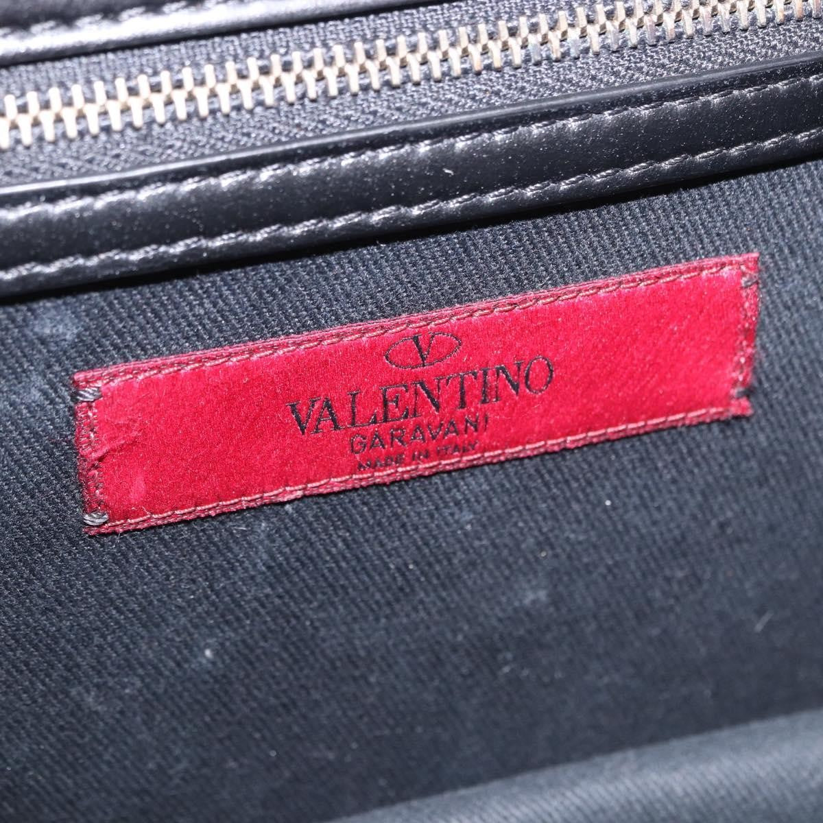 Valentino Garavani Glam Lock Leather, Black, Leather, Shoulder Bag