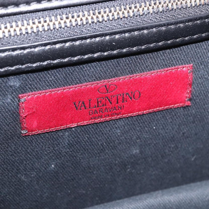 Valentino Garavani Glam Lock Leather, Black, Leather, Shoulder Bag
