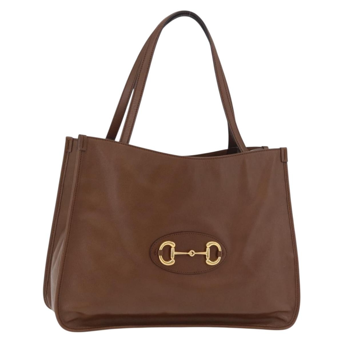 Gucci Horsebit 1955 Leather, Brown, Leather, Tote Bag