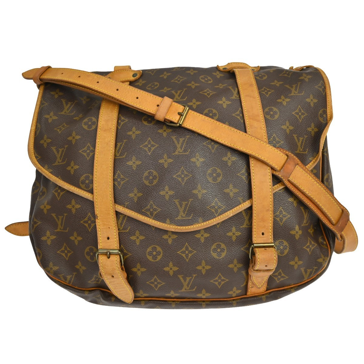 Louis Vuitton Saumur Monogram, Brown, Canvas, Shoulder Bag