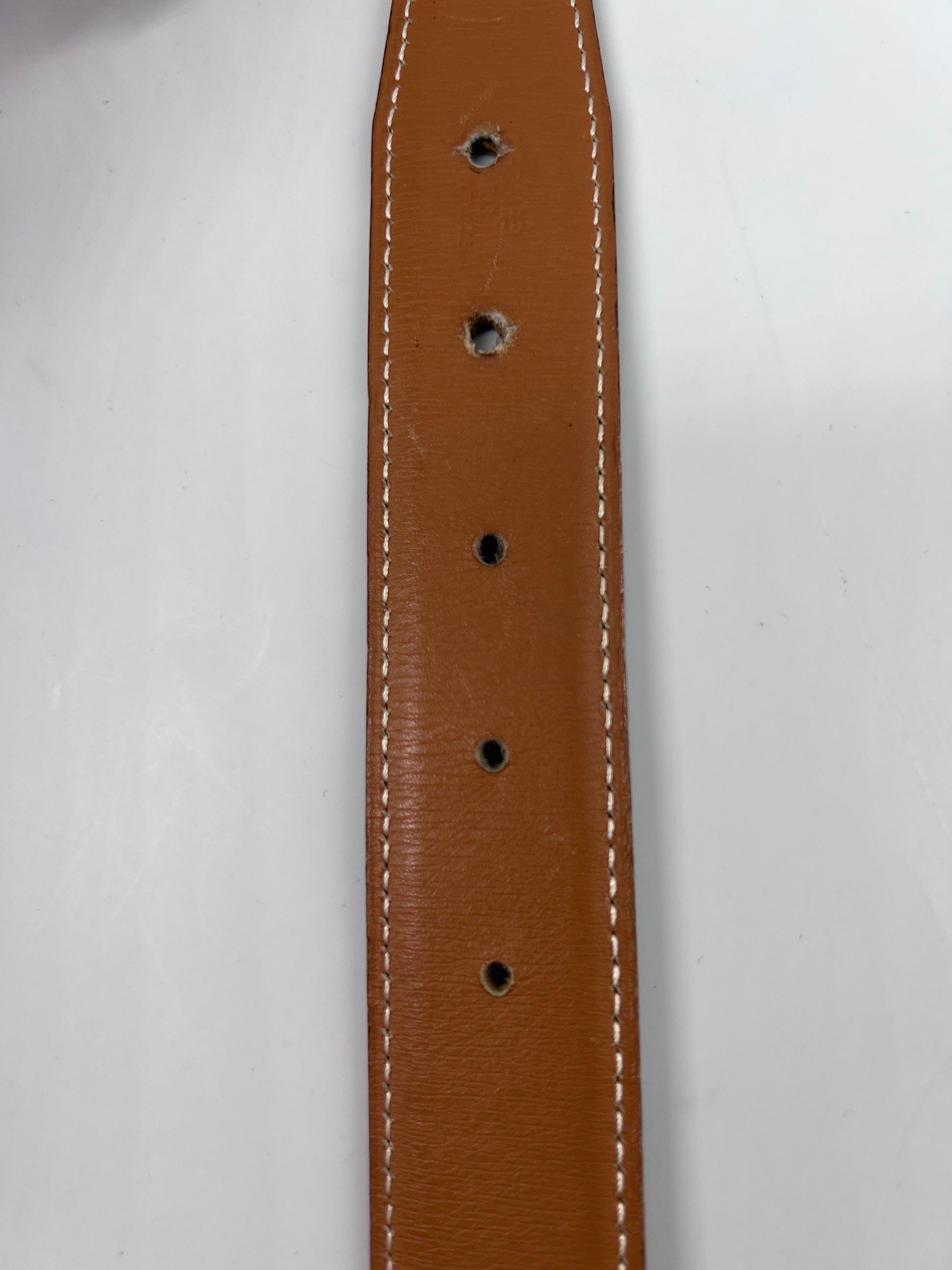 Hermes Lucky H Belt Leather, Black, Leather, Belt