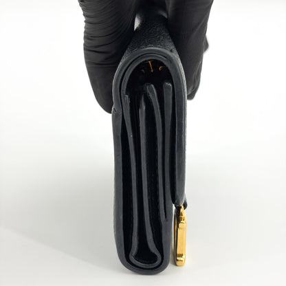 Christian Dior Saddle Lotus Leather, Black, Leather, Wallet