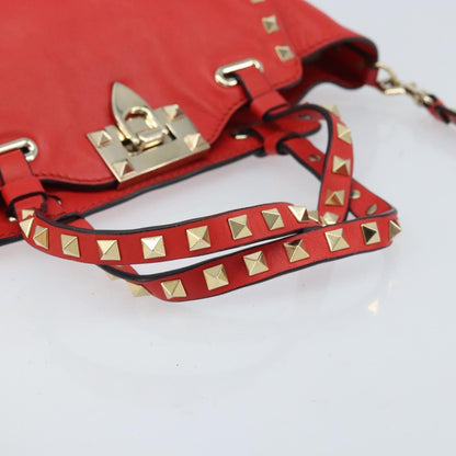 Valentino Garavani Rockstud Tote Soft Leather, Red, Leather, Tote Bag
