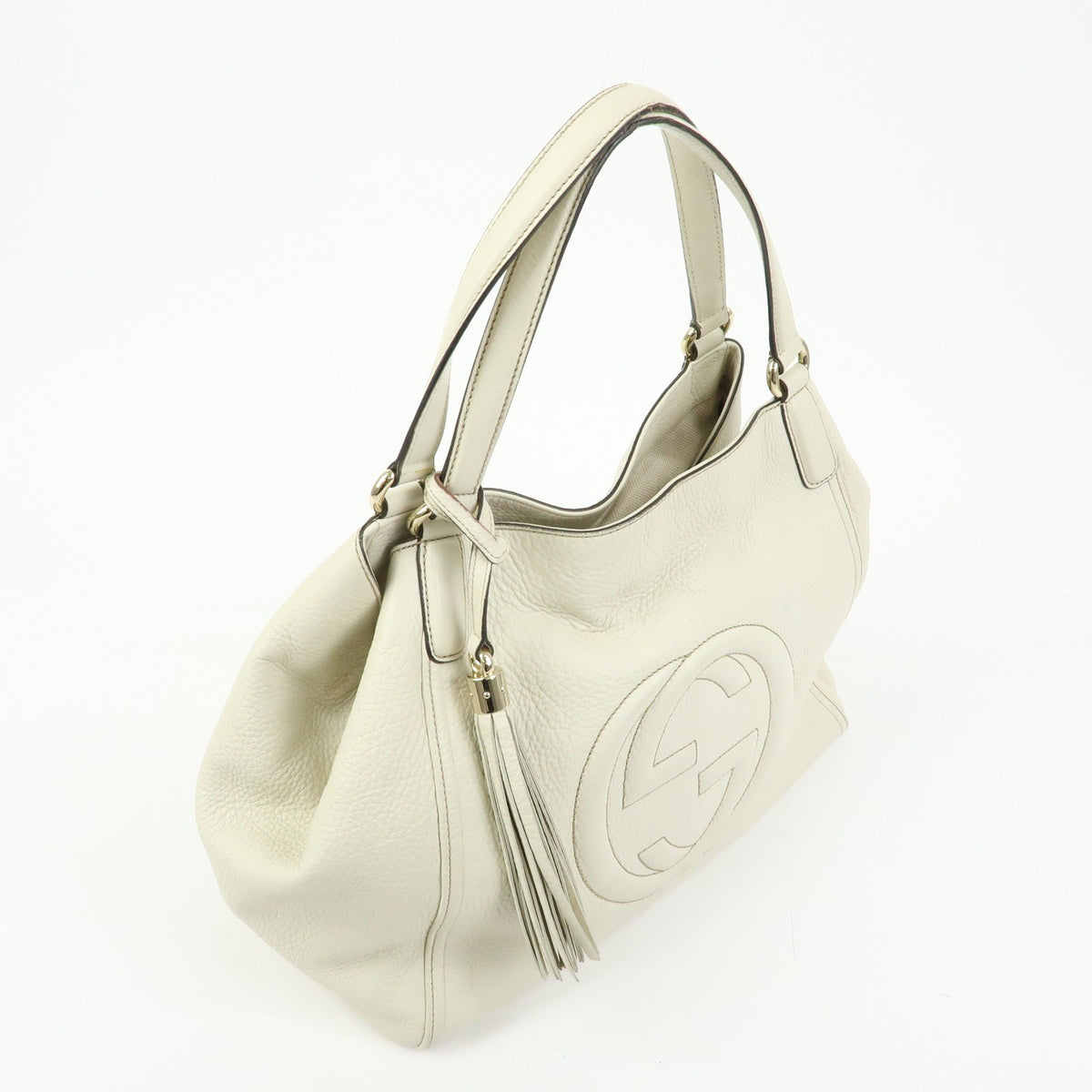 Gucci Soho Leather, Beige, Leather, Shoulder Bag