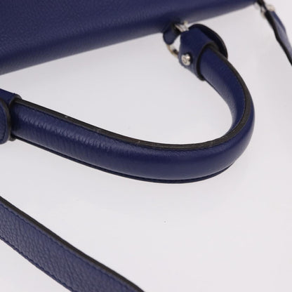 Salvatore Ferragamo Sofia Satchel Leather, Blue, Leather, Handbag