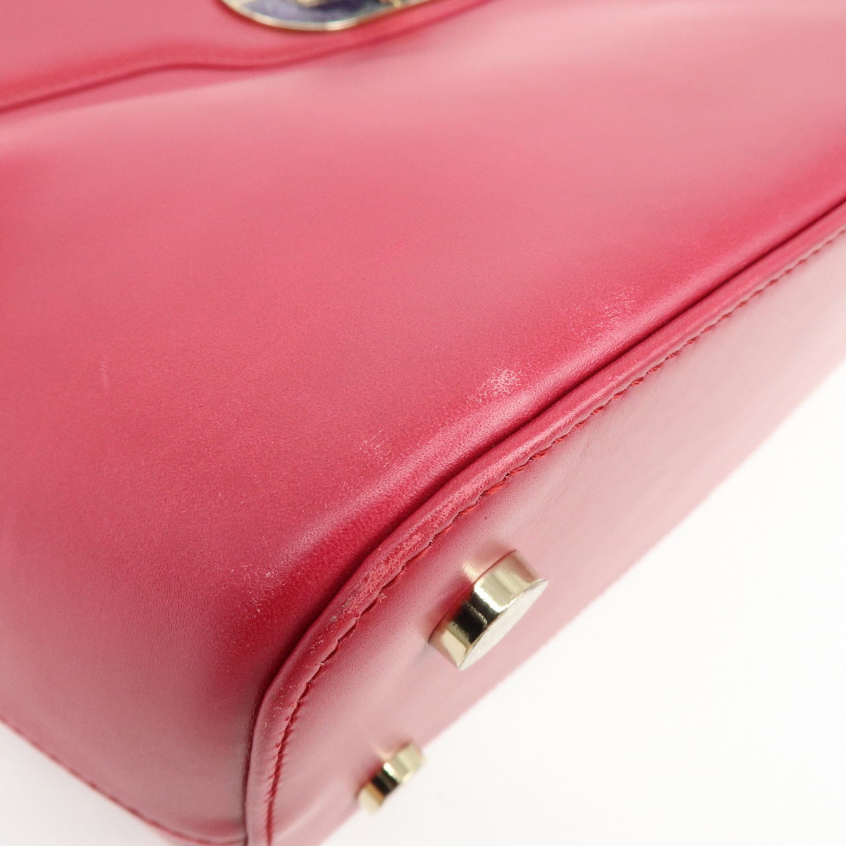 Bvlgari Isabella Rossellini Leather, Pink, Leather, Handbag