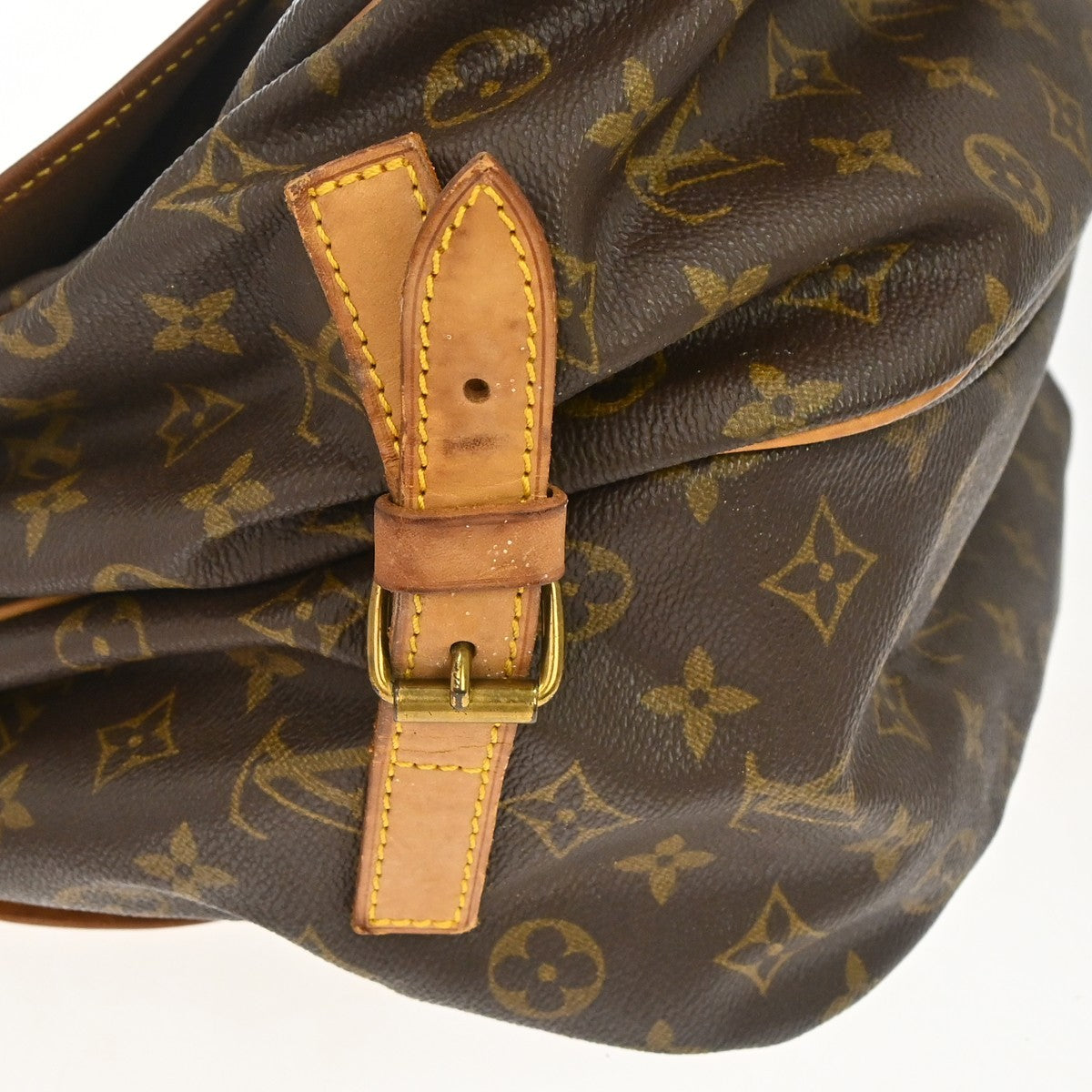 Louis Vuitton Saumur Monogram, Brown, Canvas, Shoulder Bag