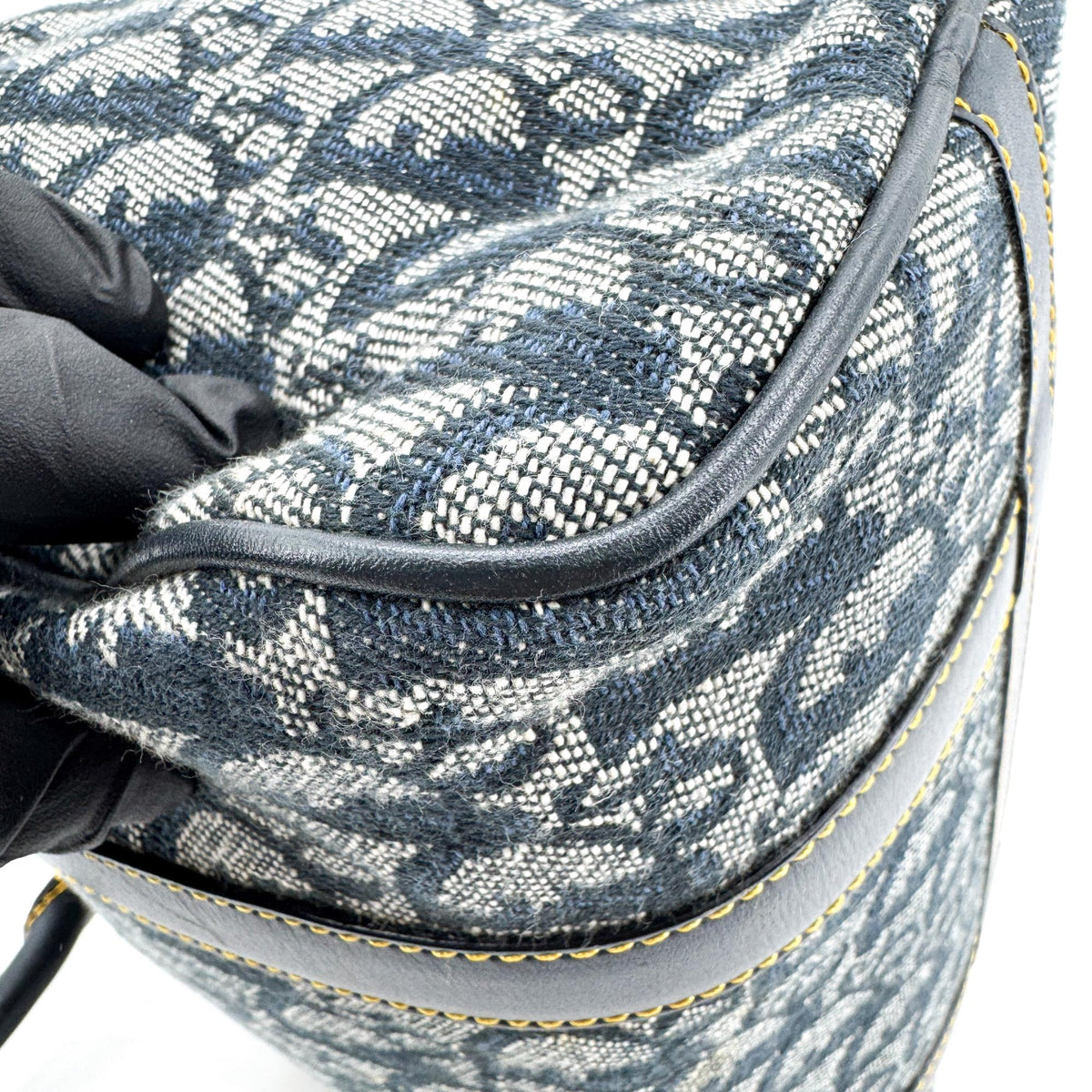 Christian Dior Vintage Trotter Boston Diorissimo Canvas, Blue, Canvas, Handbag
