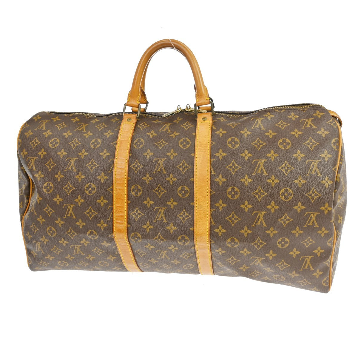 Louis Vuitton Keepall Monogram, Brown, Canvas, Travel Bag