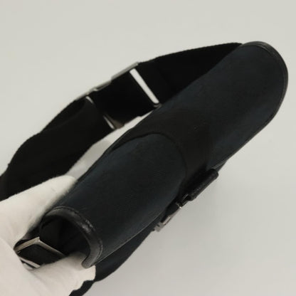 Gucci Buckle Belt GG Canvas, Black, Canvas, Handbag