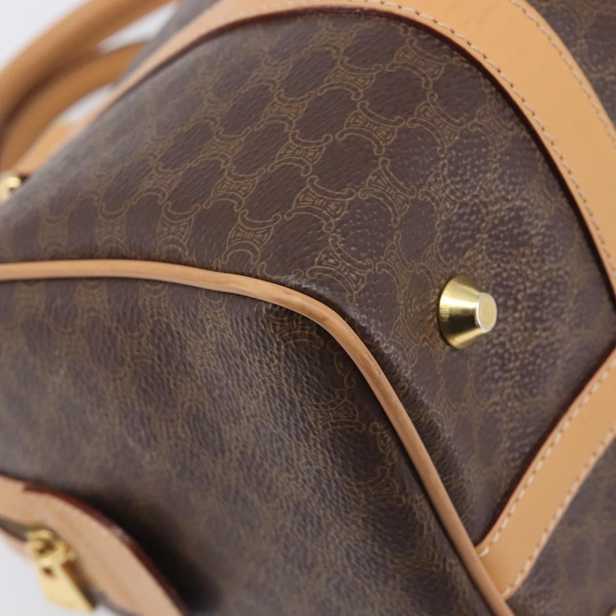 Celine Handbag Canvas, Brown, Canvas, Handbag