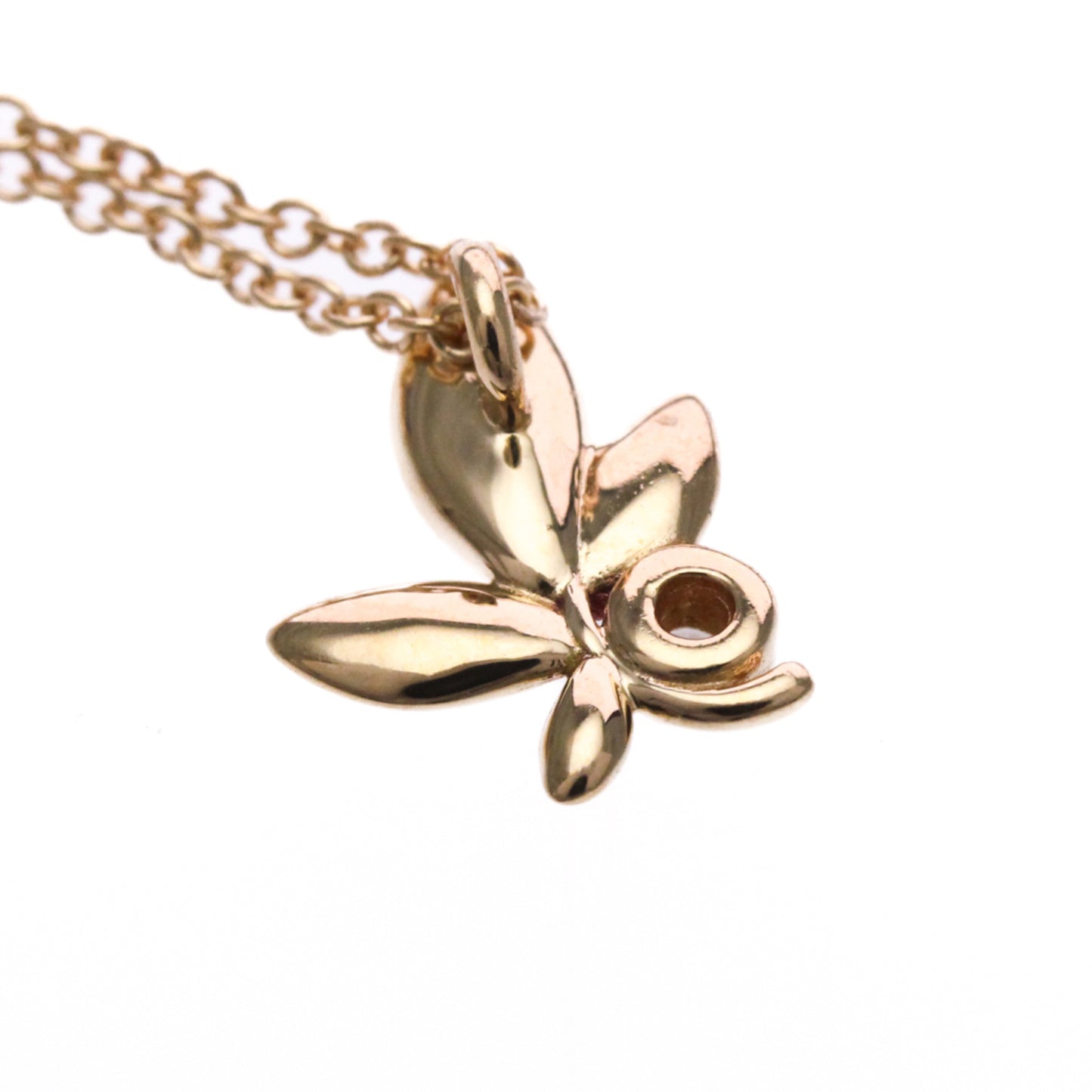 Tiffany & Co. Paloma Picasso Olive Leaf Pendant 18K Rose Gold with Diamond, Gold, Pink Gold, Necklace