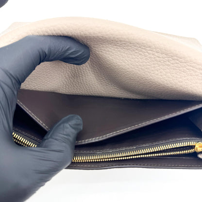 Louis Vuitton Louise Clutch Leather, Beige, Leather, Clutch