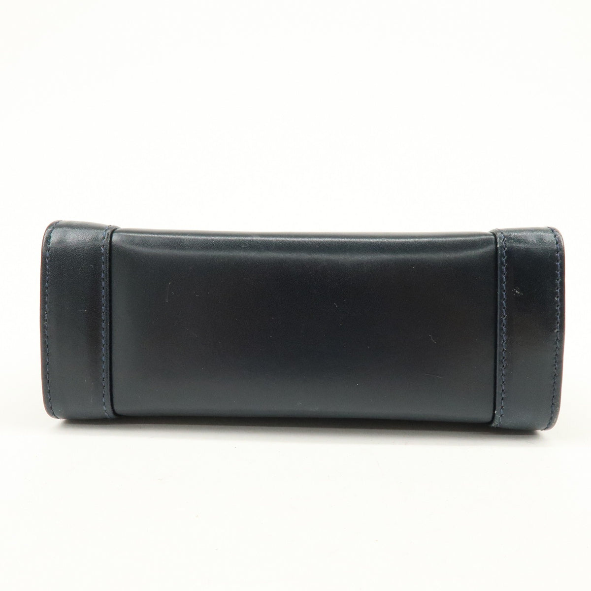 Salvatore Ferragamo Vintage Gancini Flap Leather, Navy, Leather, Shoulder Bag