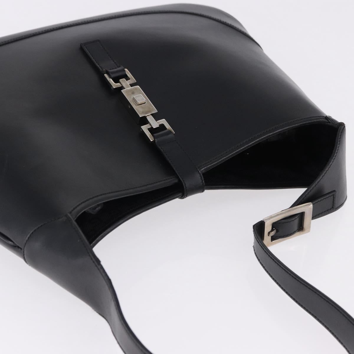 Gucci Jackie O Bouvier Hobo Leather, Black, Leather, Shoulder Bag
