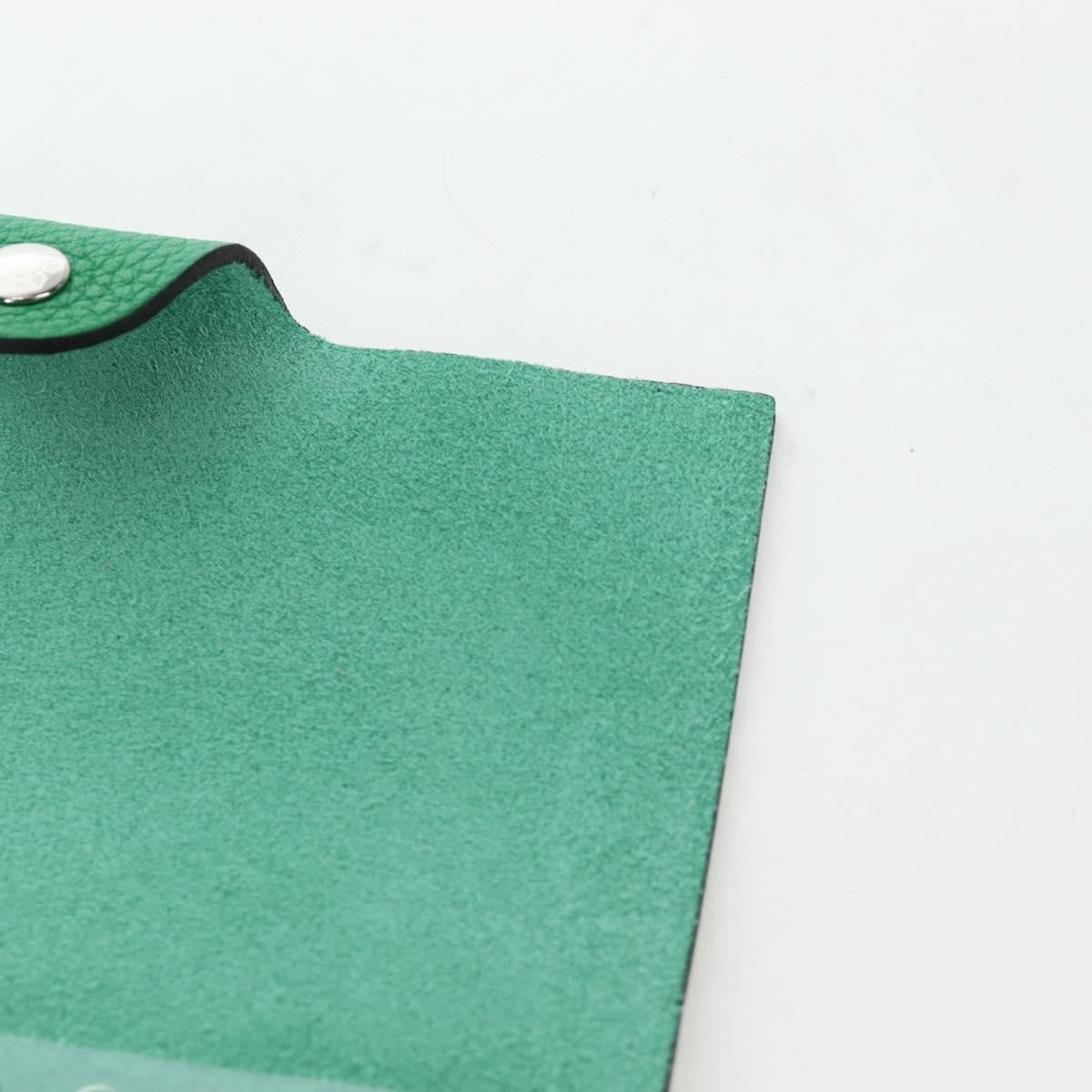 Hermes Ulysse Agenda Cover Leather, Green, Leather, Wallet