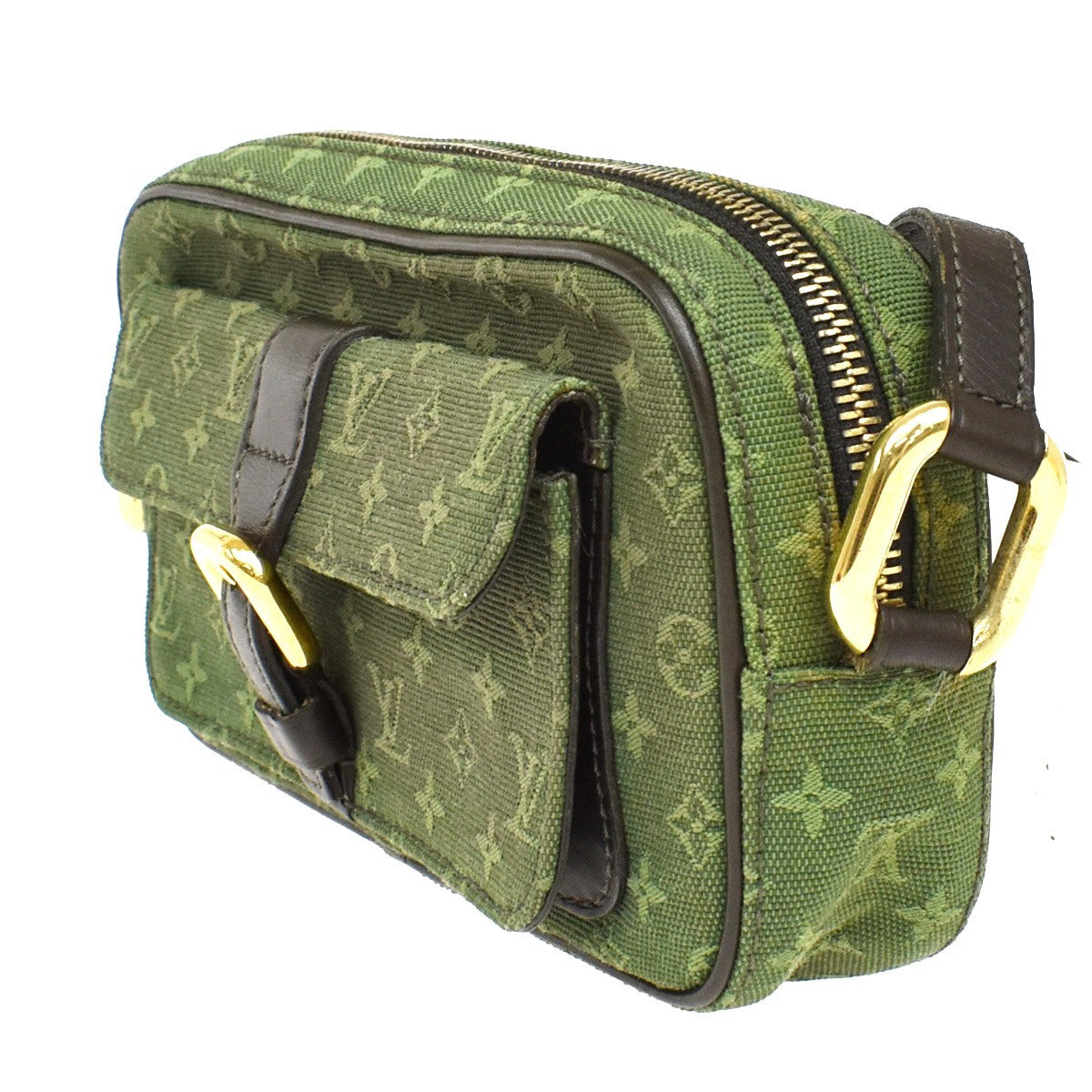Louis Vuitton Juliette Mini Lin, Khaki, Canvas, Crossbody Bag