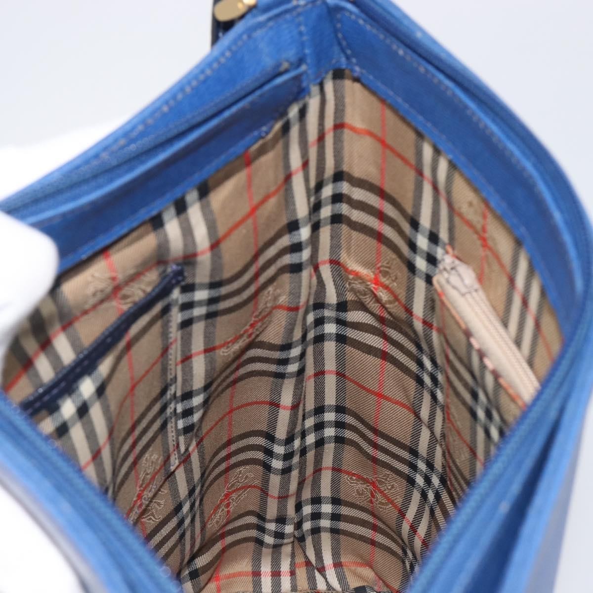 Burberry Shoulder Leather, Blue, Leather, Shoulder Bag