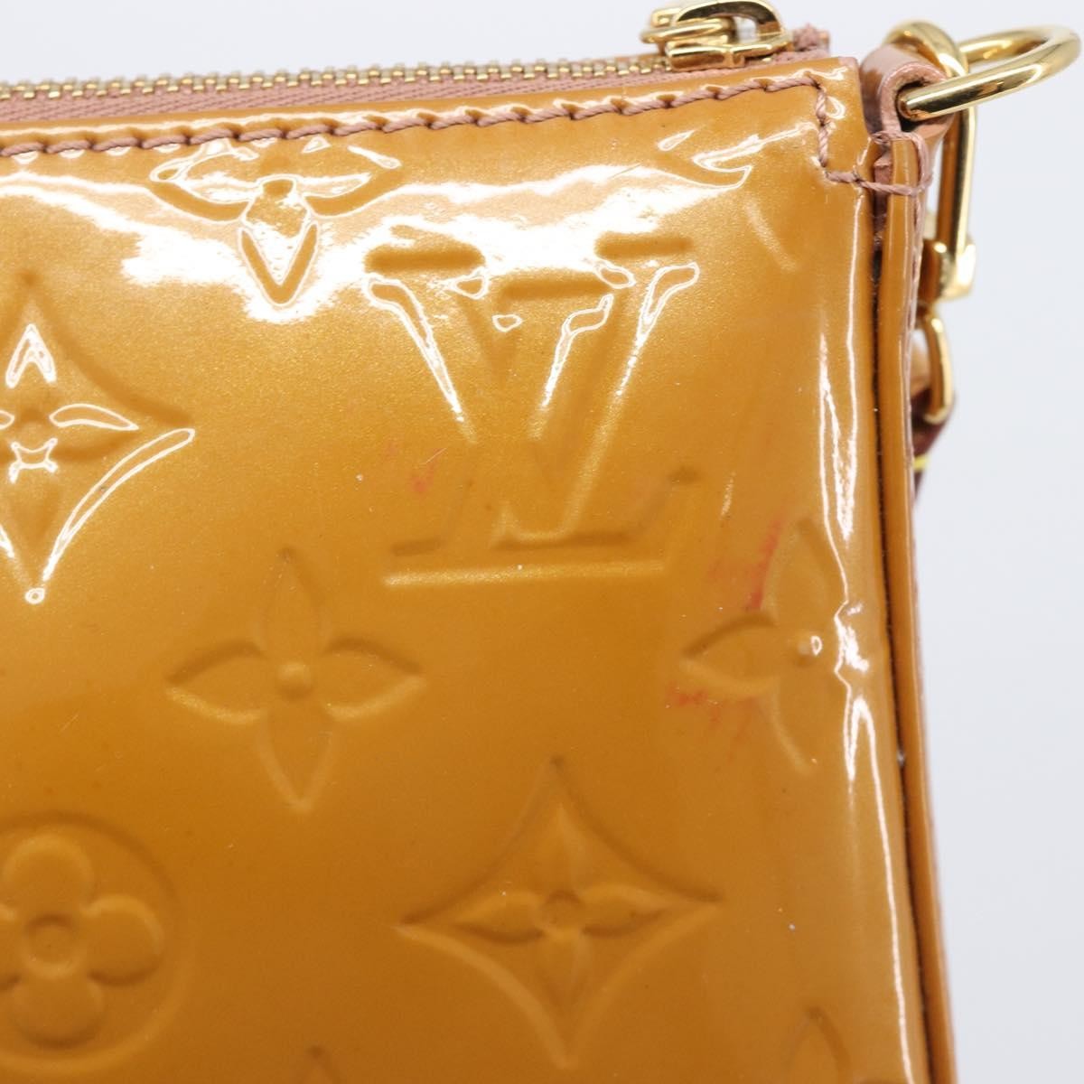 Louis Vuitton Pochette Accessoires NM Monogram Vernis, Brown, Patent Leather, Clutch