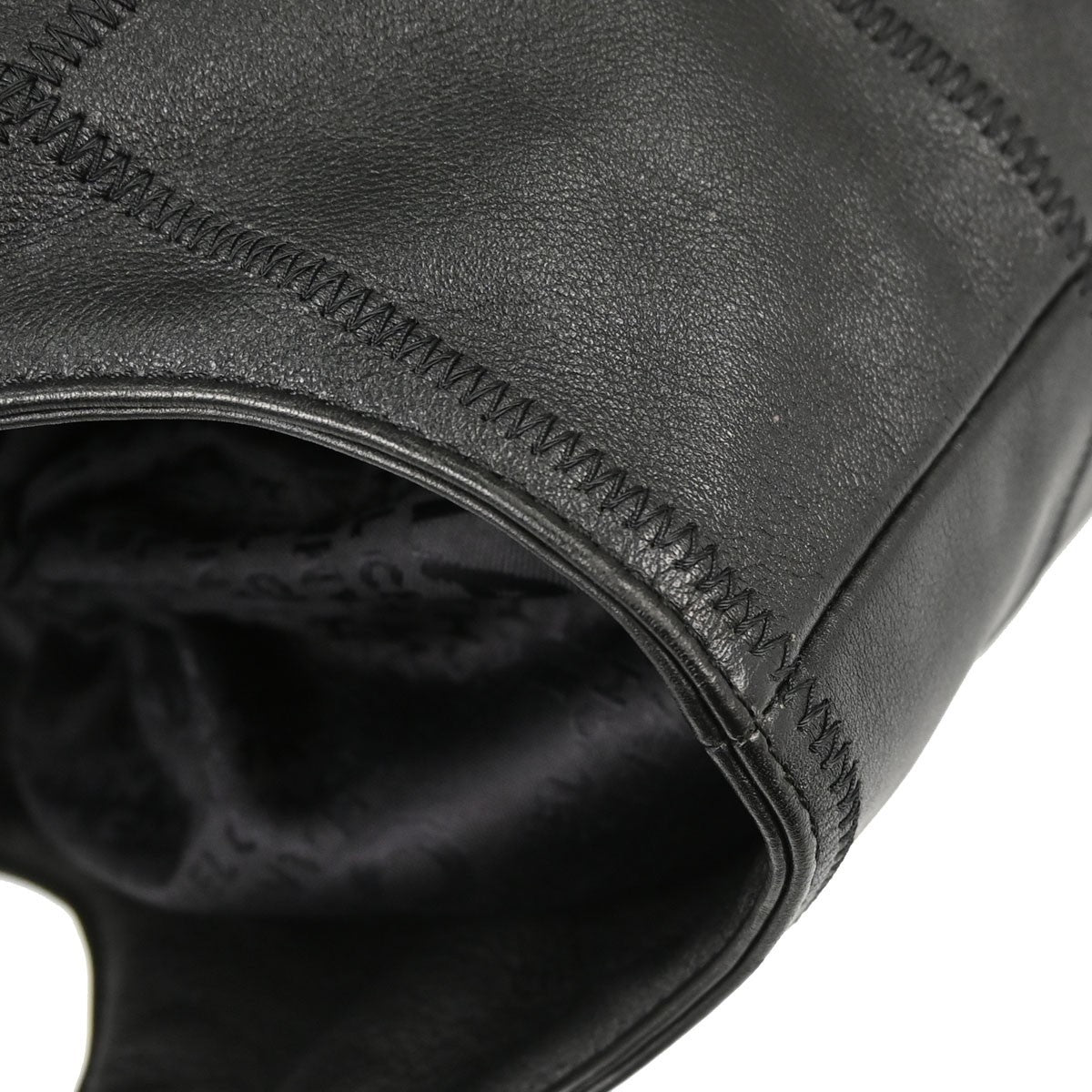 Chanel Square Stitch Tassel Hobo Quilted Leather, Black, Leather, Shoulder Bag