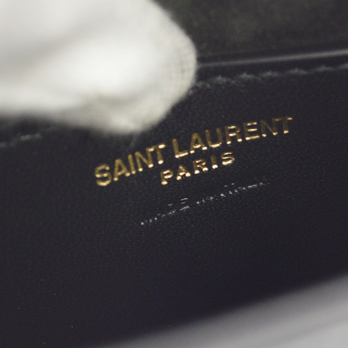 Saint Laurent Le 5 a 7 Vertical Leather, Black, Leather, Shoulder Bag