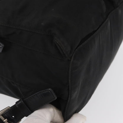 Prada Double Front Pocket Tessuto, Black, Nylon, Backpack