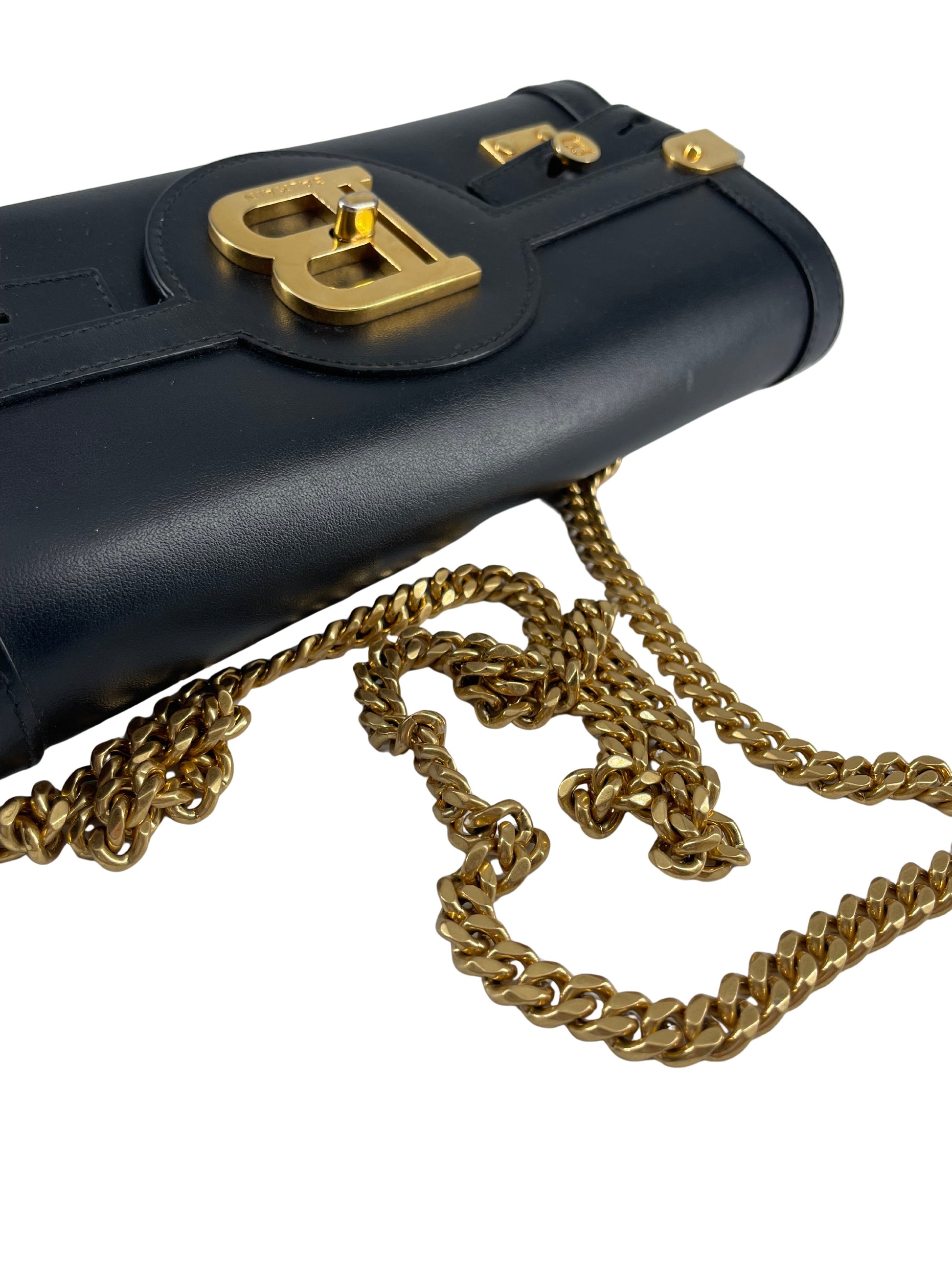 Balmain B-Buzz Leather, Black, Leather, Shoulder Bag