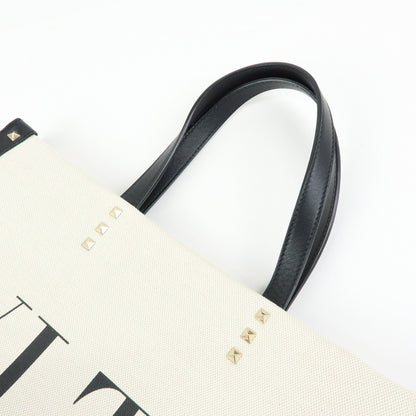 Valentino Garavani Grande Plage VLTN Canvas, Beige, Canvas, Tote Bag