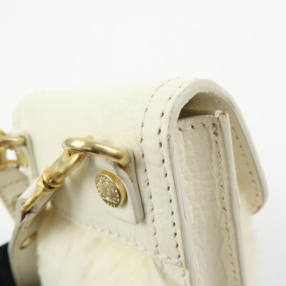 Celine Triomphe Leather, Beige, Leather, Shoulder Bag