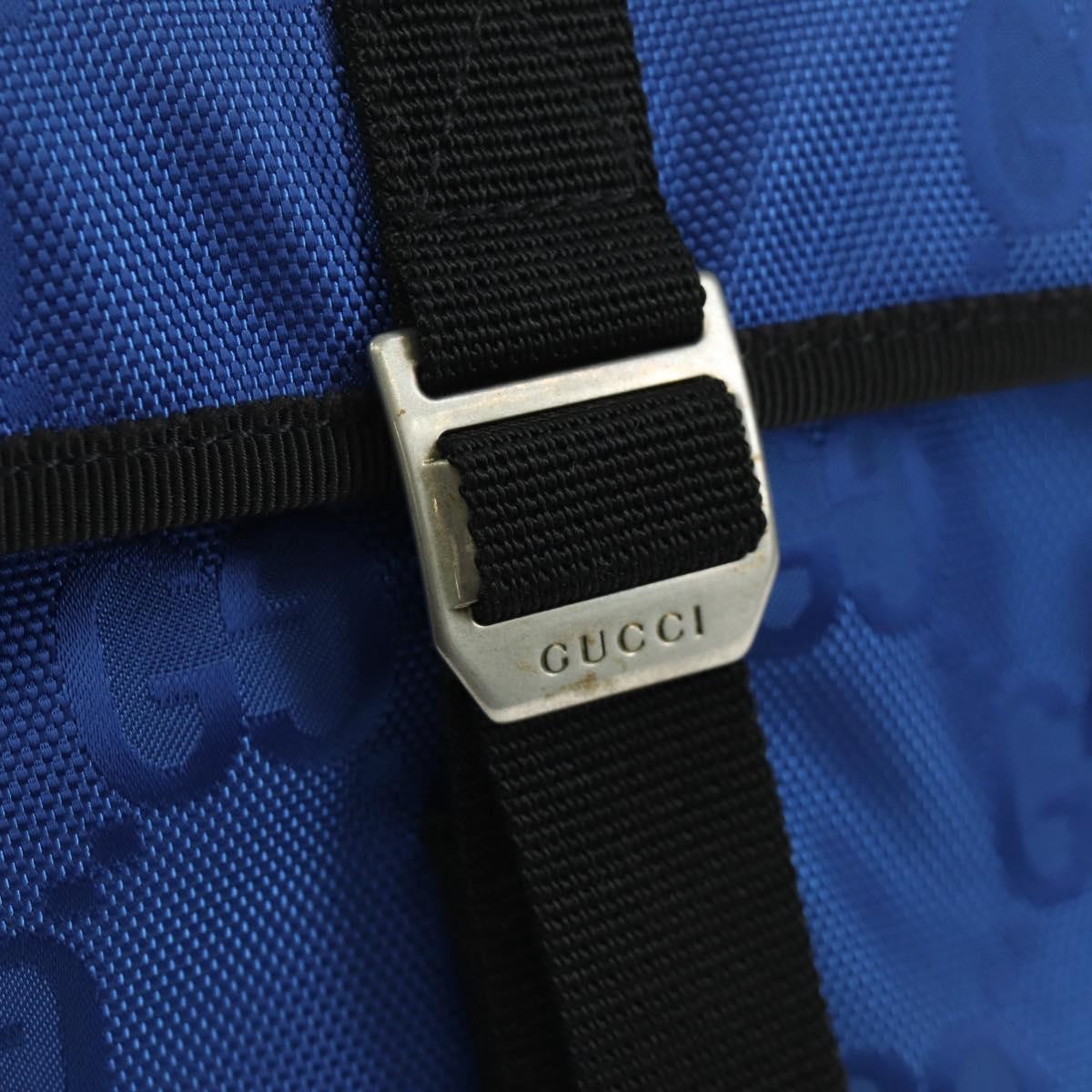 Gucci Off The Grid Buckle Messenger GG Econyl, Blue, Canvas, Handbag