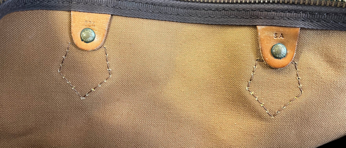 Louis Vuitton Speedy Handbag Monogram Canvas, BROWN, CANVAS, Handbag