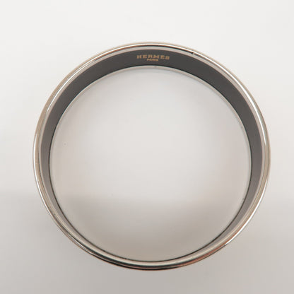 Hermes Caleche Bangle Enamel, Silver, Silver Plated, Bracelet