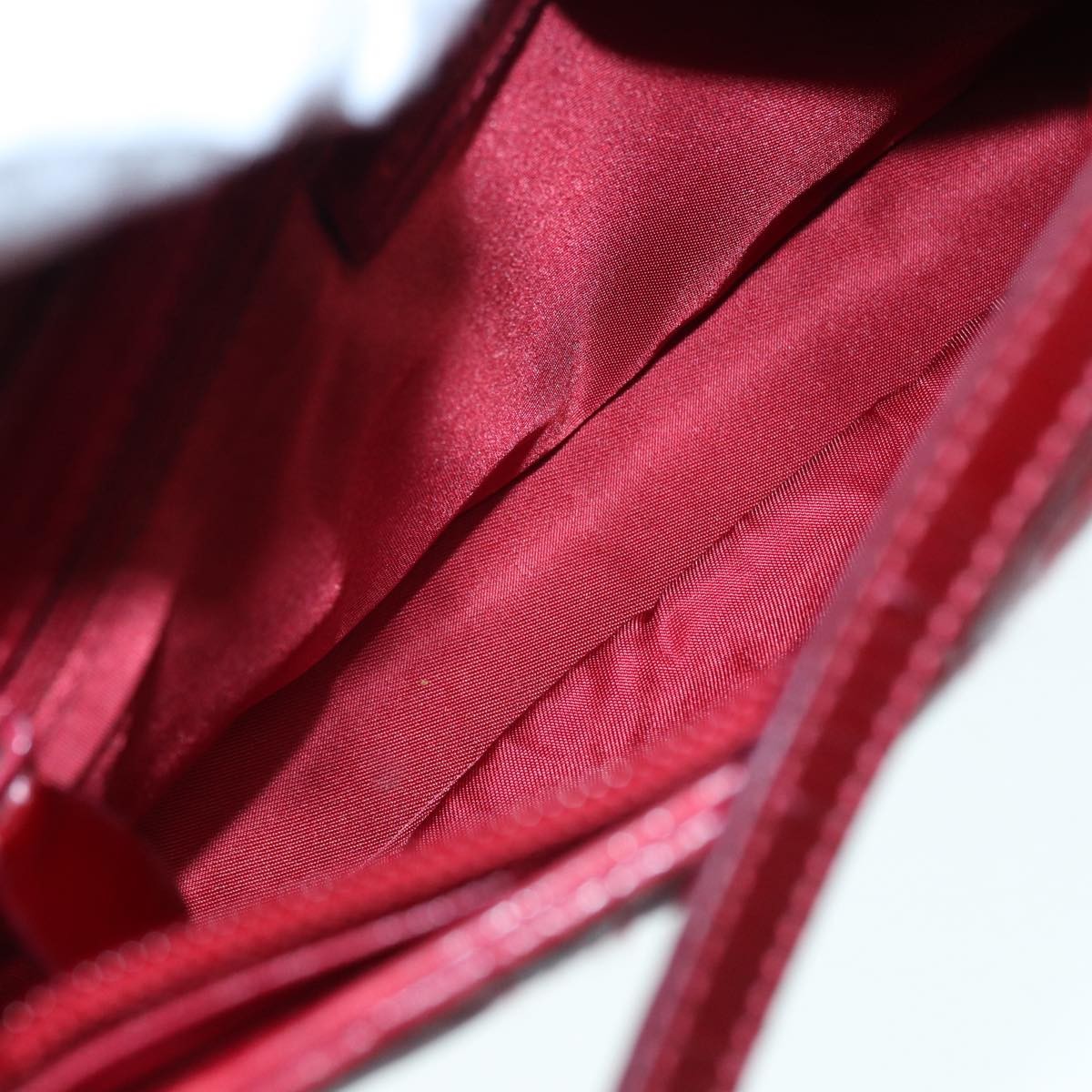 Christian Dior Lady Dior Zip Pochette Cannage Quilt Lambskin, Red, Leather, Clutch