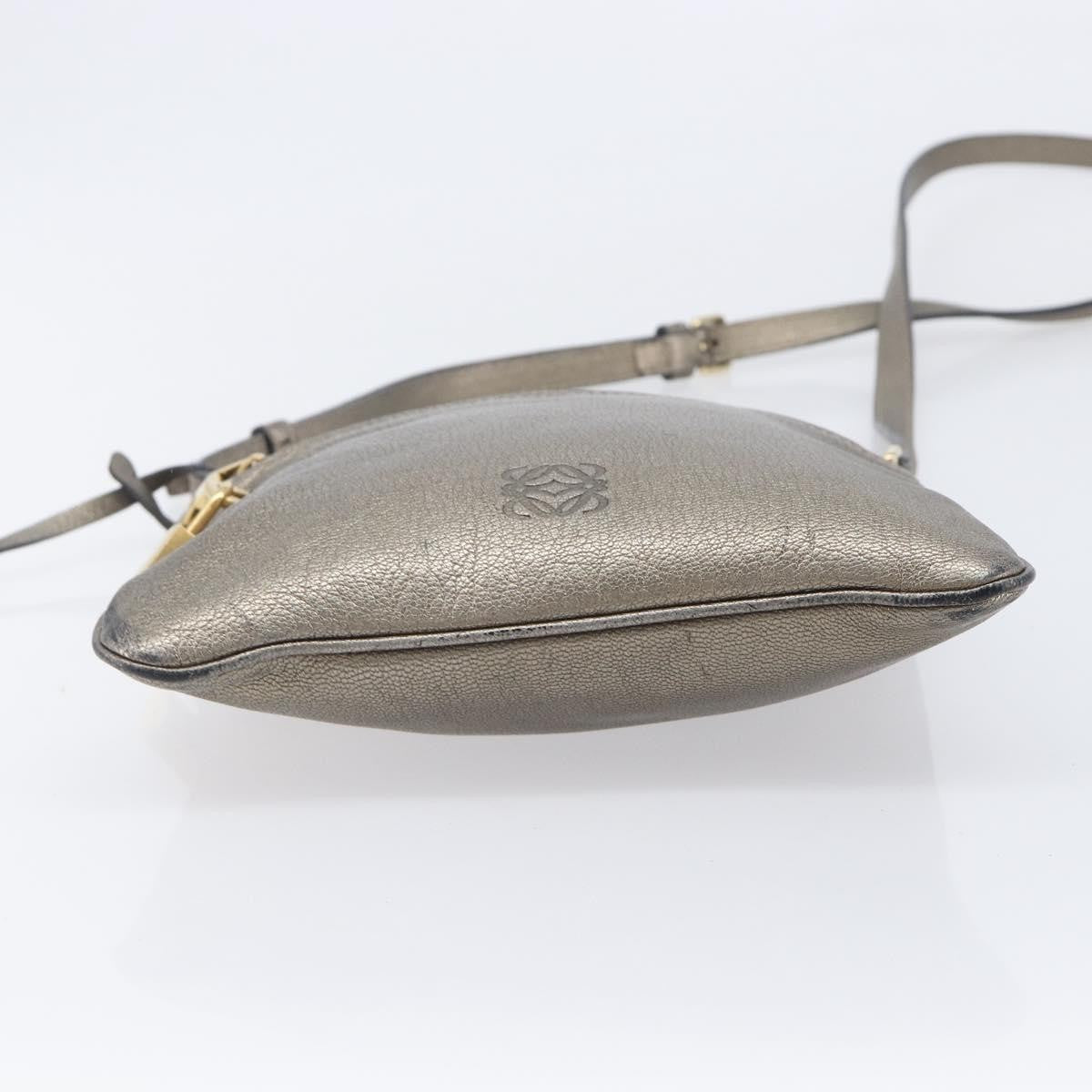 Loewe Front Pocket Leather, Gold, Leather, Crossbody Bag