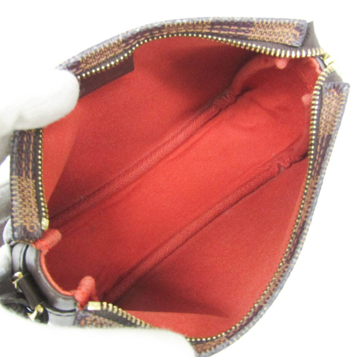 Louis Vuitton Trousse Make Up Damier, Brown, Canvas, Clutch