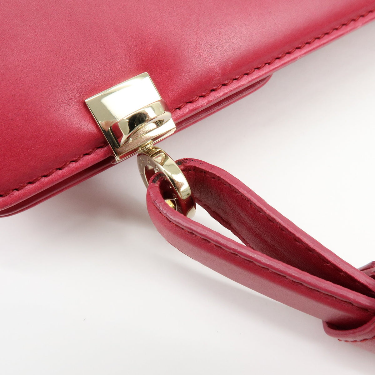 Bvlgari Isabella Rossellini Leather, Pink, Leather, Handbag