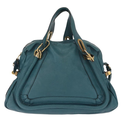 Chloe Paraty Top Handle Bag Leather, GREEN, LEATHER, Shoulder bag