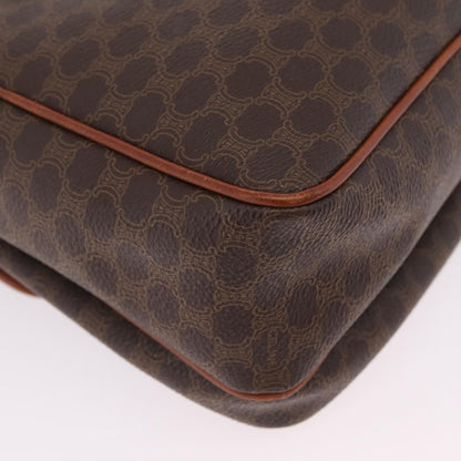 Celine Macadam Shoulder Canvas, Brown, Canvas, Crossbody Bag