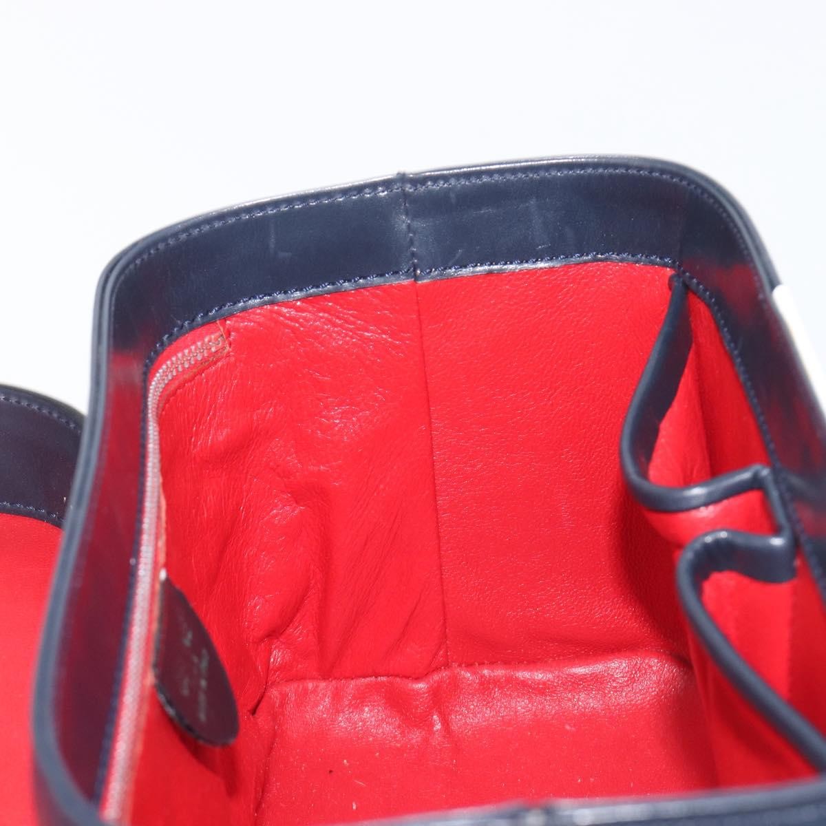 Celine Handbag Leather, Navy, Leather, Handbag