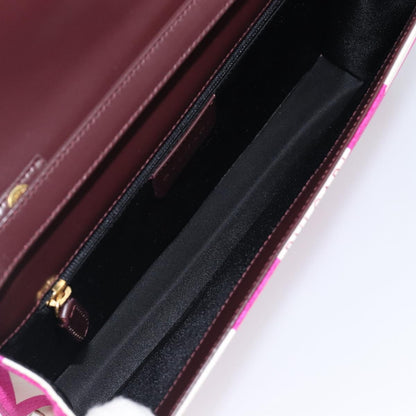 Bvlgari Clutch Canvas and Leather, Pink, Canvas, Clutch