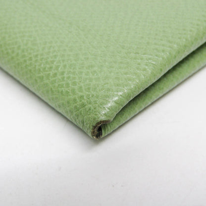 Hermes Calvi Duo Card Holder Epsom, Green, Leather, Card Holder
