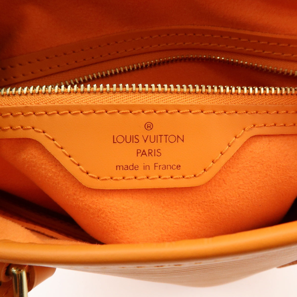 Louis Vuitton Petit Bucket Epi Leather, Orange, Leather, Handbag