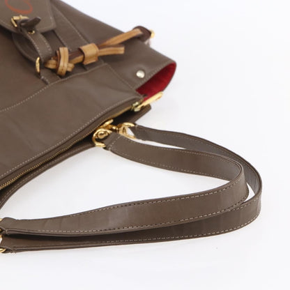 Chloe Eden Leather, Brown, Leather, Tote Bag