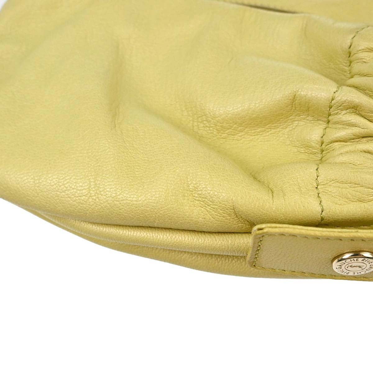 Saint Laurent Mombasa Hobo Leather, Yellow, Leather, Shoulder Bag