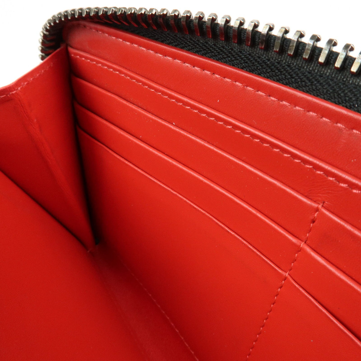 Christian Louboutin Panettone Spiked Leather, Black, Leather, Wallet
