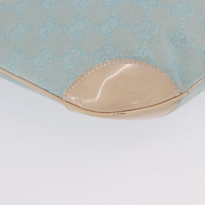 Gucci Vintage Zip Hobo GG Canvas and Patent, Blue, Canvas, Shoulder Bag