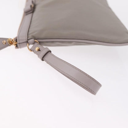 Salvatore Ferragamo Vala Clutch Nylon, Gray, Nylon, Clutch