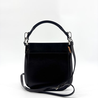 Prada Margit Calf Leather, Black, Calfskin, Shoulder Bag