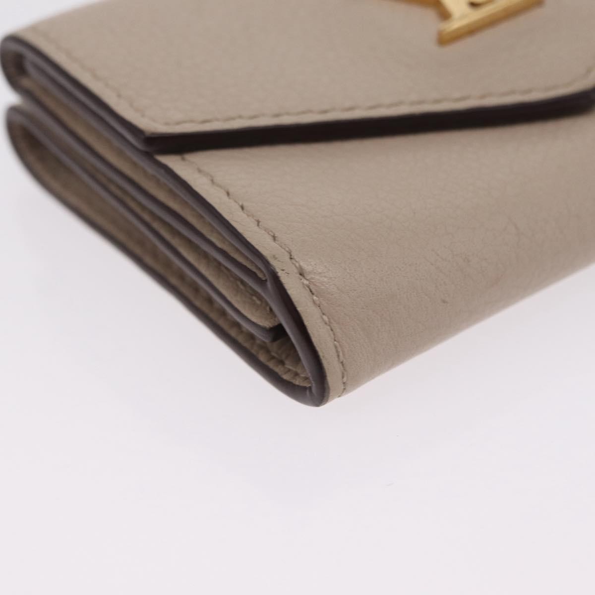 Louis Vuitton Lockmini Leather, Beige, Leather, Wallet