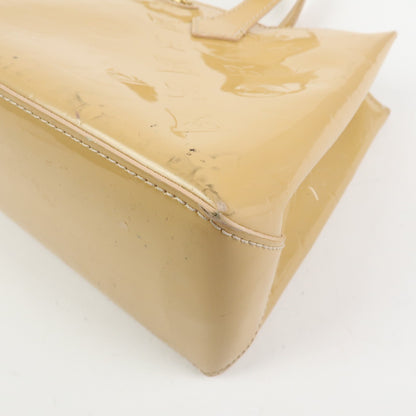 Louis Vuitton Wilshire Monogram Vernis, Beige, Patent Leather, Handbag